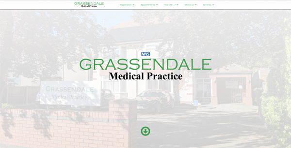 screenshot of Grassendale Medical Practice's website
