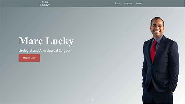 screenshot of marclucky.com website